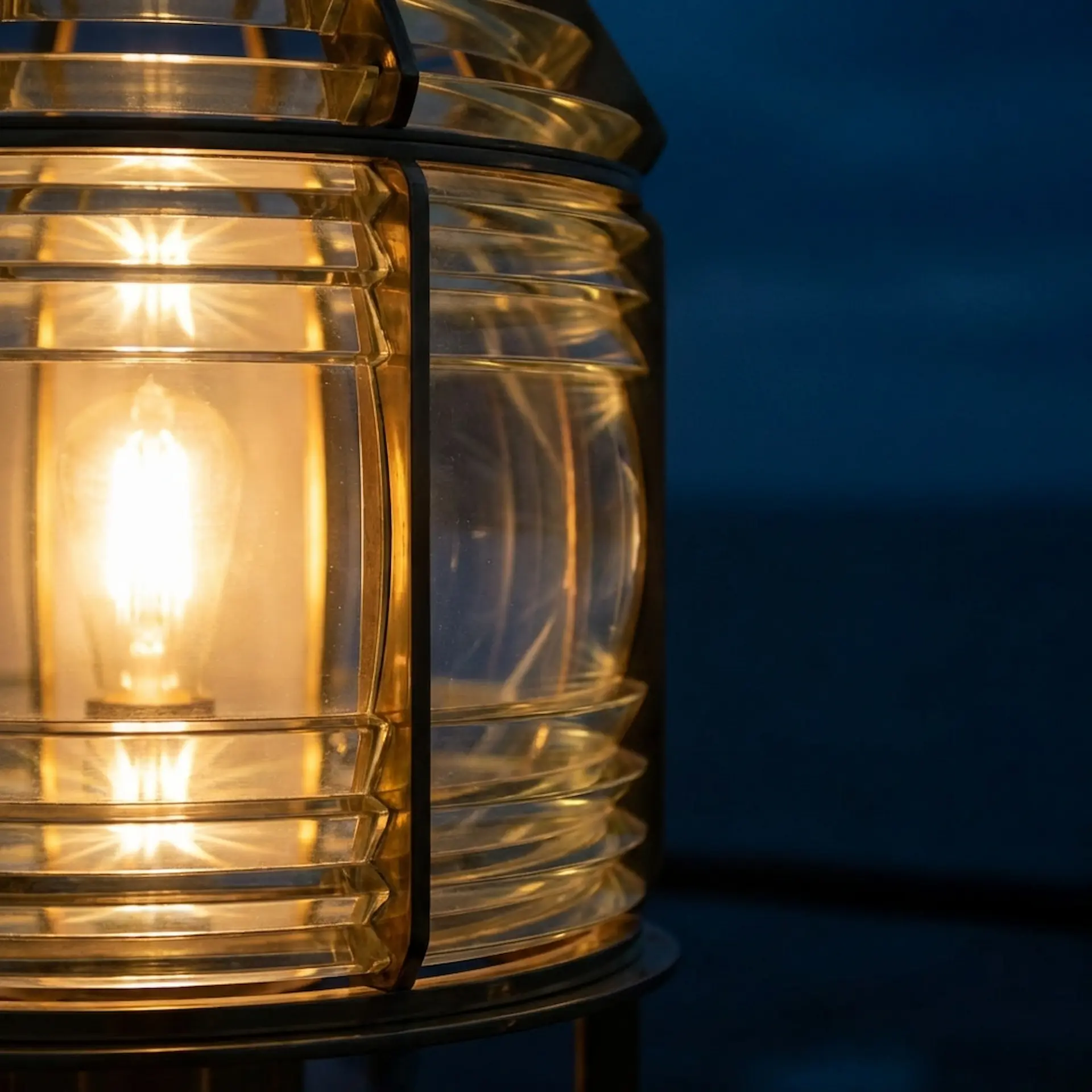 Close-up of Lighthouse Fresnel Lens - Technical Precision